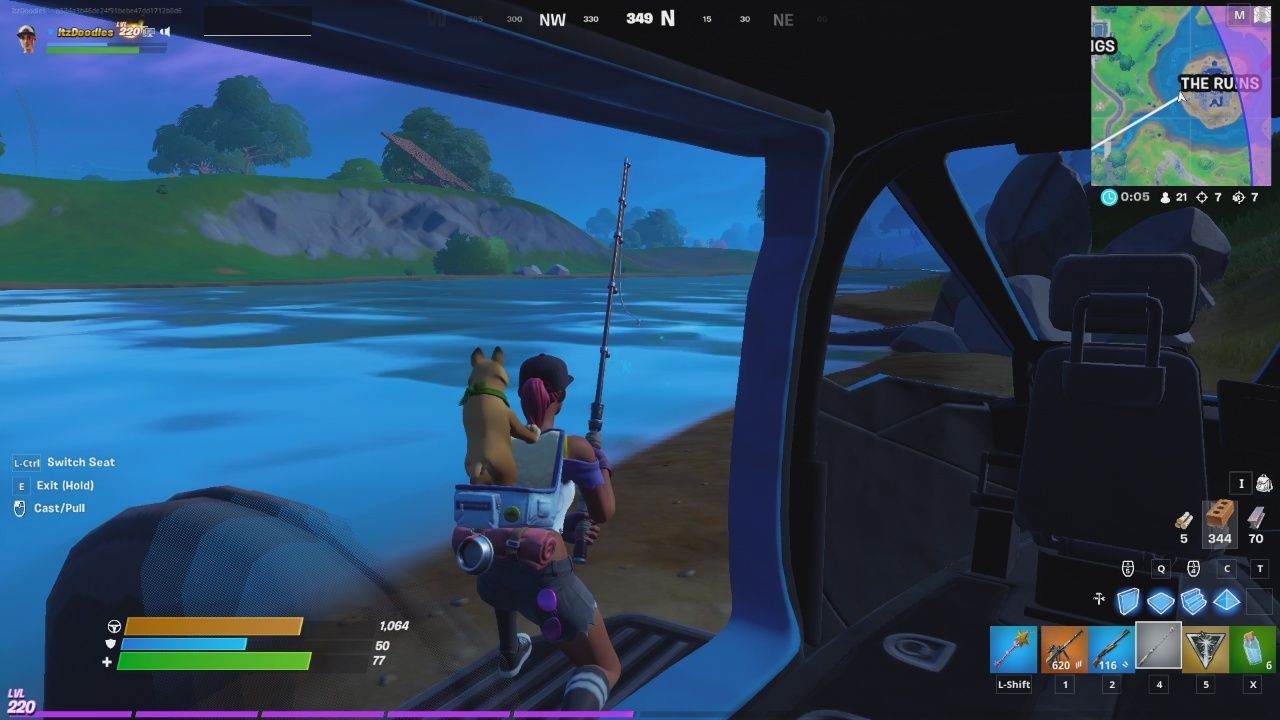 Fortnite XP Xtravaganza Week 4 Fish For Items From A Motorboat