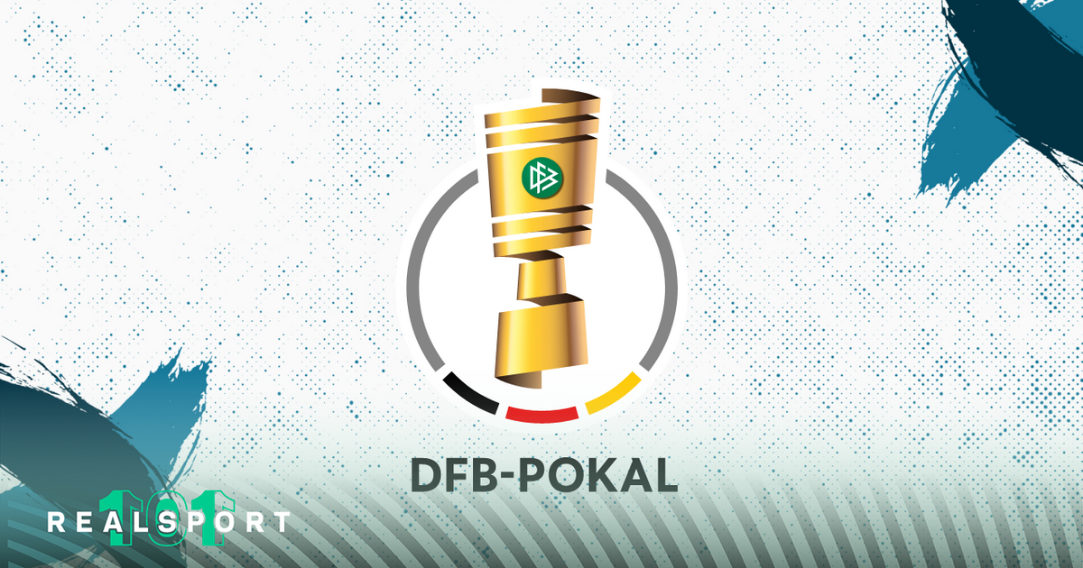 DFB-Pokal logo with white and blue background