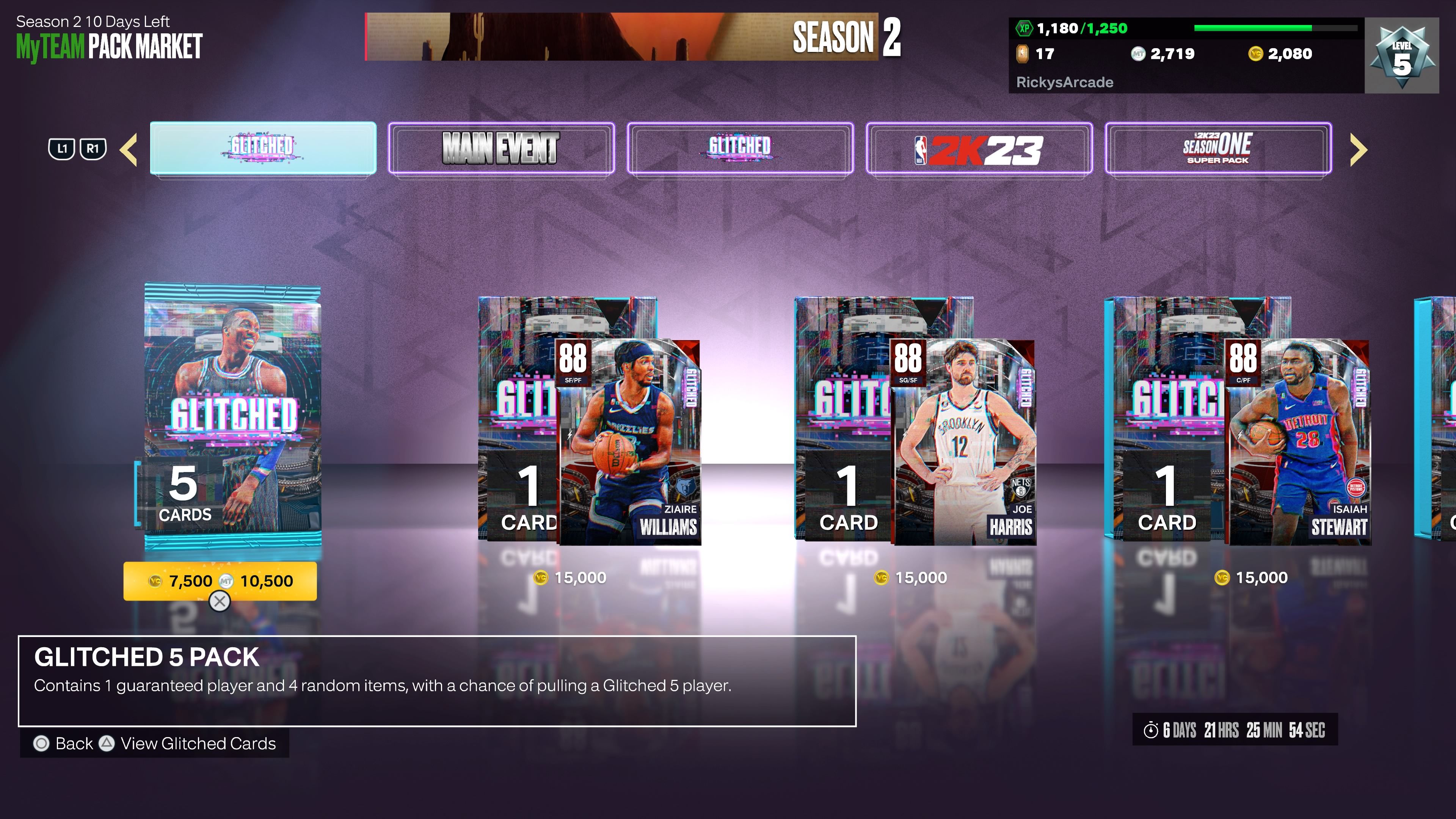 NBA 2K23 MyTEAM Glitched Pack Best Cards & Skill Challenges