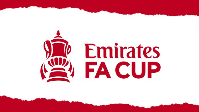 FA Cup logo with Red and White background