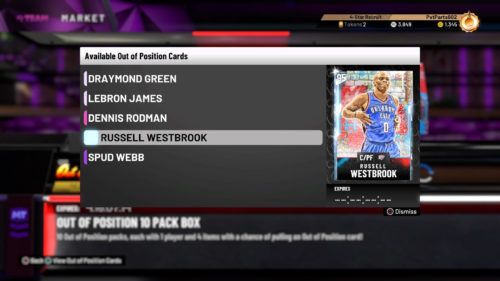 NBA 2K21 2K20 MyTEAM out of position set Russell Westbrook