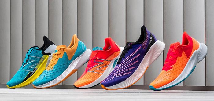 Best sneaker brand New Balance product image of multi-coloured running shoes.