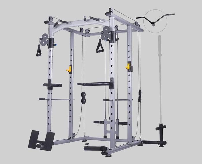 Best power cage Mikolo product image of a silver multi-function cage.