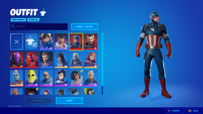 Captain America Fortnite Outfit
