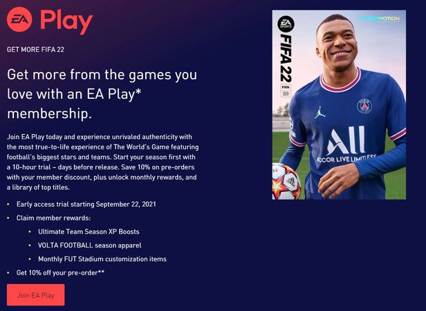 Play FIFA 23 Early Through EA Play Trial
