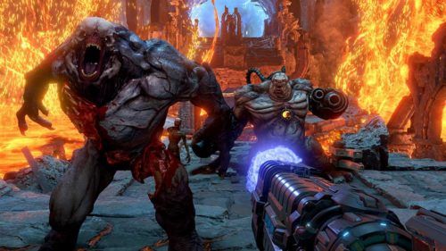 two demons appear to attack Doom Eternal's hero