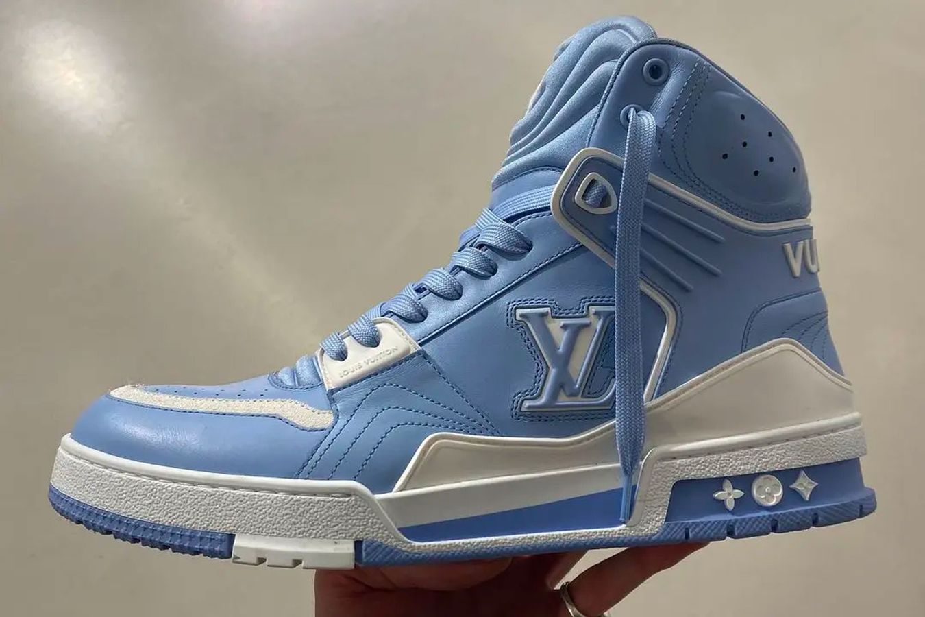 Louis Vuitton High 8 product image of a blue and white high-top.