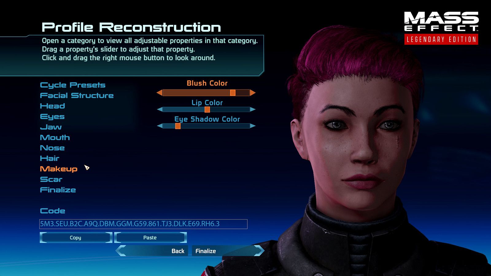 Mass Effect Legendary Edition Character Creation