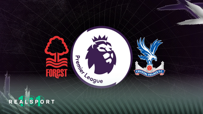 Nottingham Forest and Crystal Palace badges with Premier League logo.