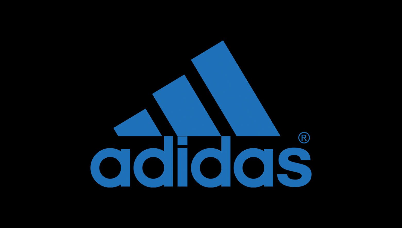 The adidas three-stripe logo in blue.