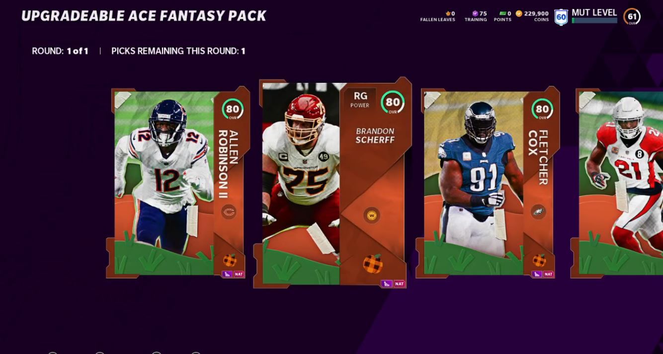 Madden 21 Upgradable Autumn Ace Fantasy Pack