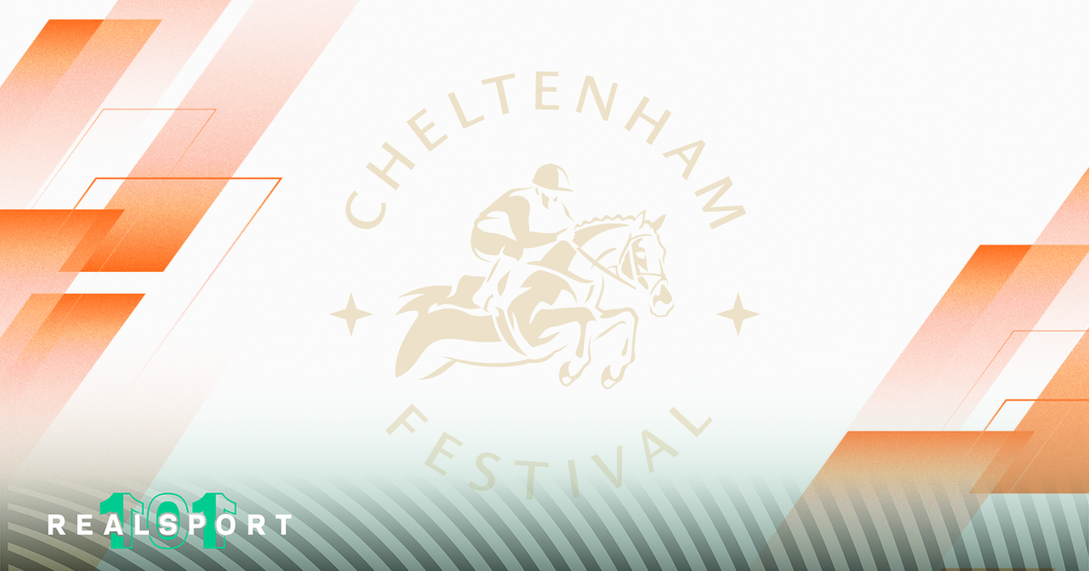 Cheltenham Festival 2023 logo with white and orange background
