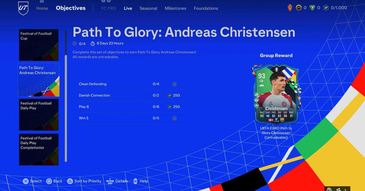 FC 24 Path to Glory Andreas Christensen Objectives