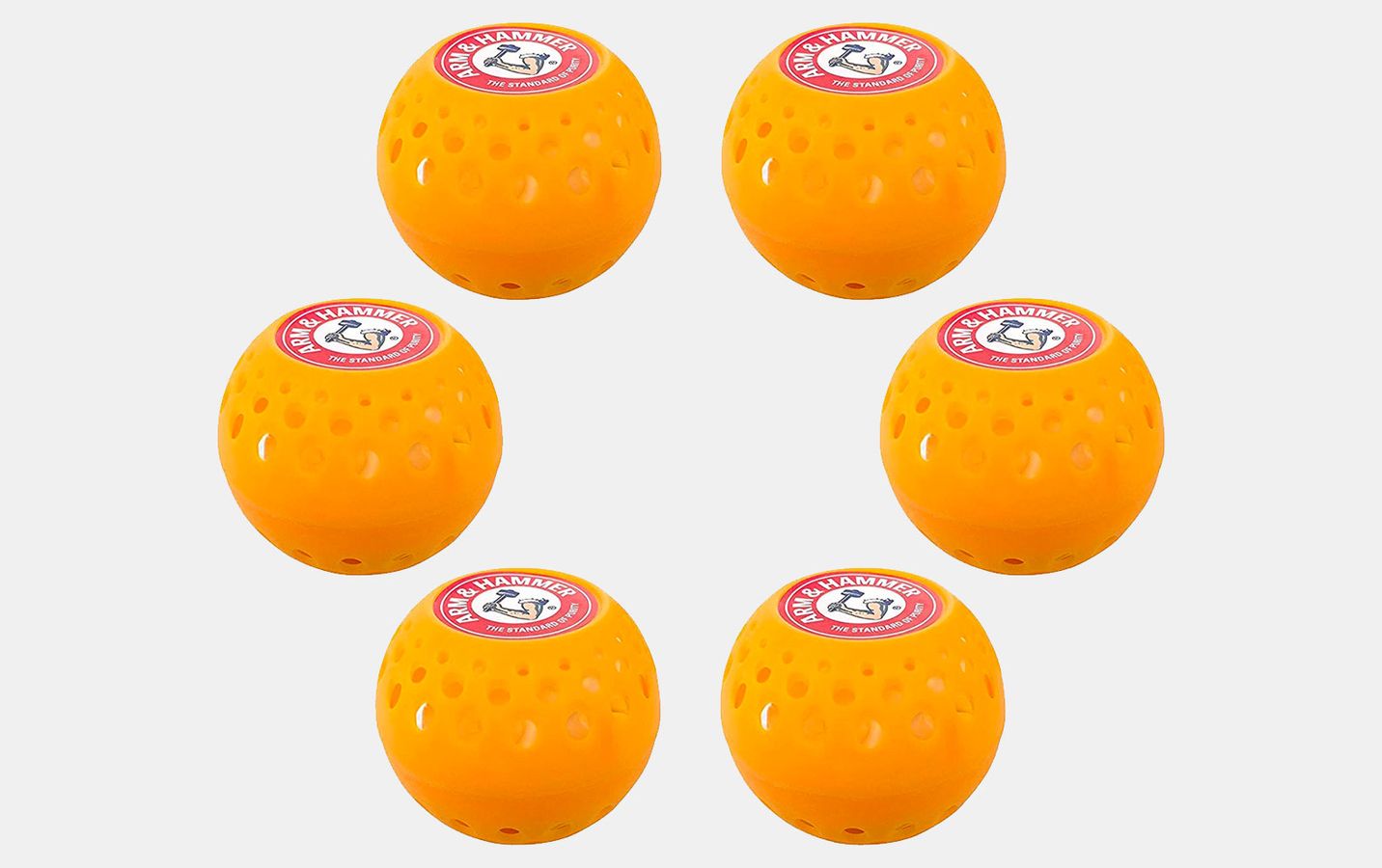 Arm & Hammer Odor Busterz product image of six orange odor eliminating ball inserts.