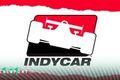 IndyCar logo with red and white background
