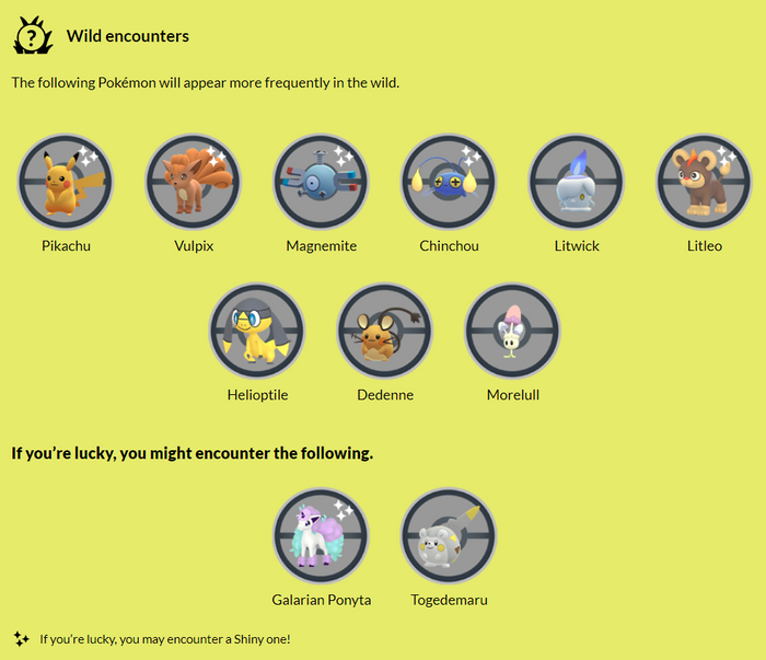 A look at all of the Festival of Lights encounters in Pokemon Go