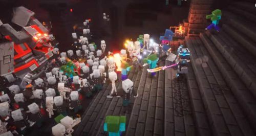 Minecraft Dungeons Battle scenes