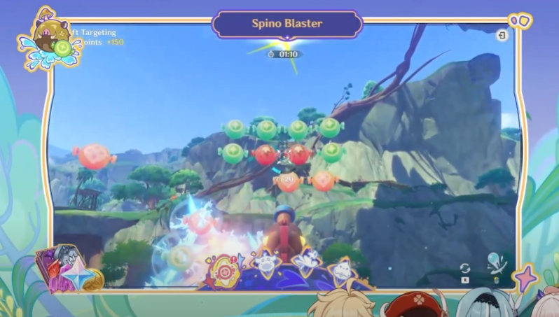A screenshot of Bottleland's event minigame - Spino Blaster