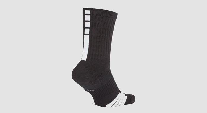 Black and navy Nike socks.