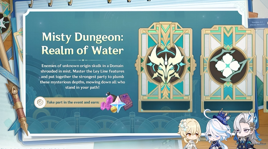 Genshin Impact 4.2 third event: Misty Dungeon: Realm of Water