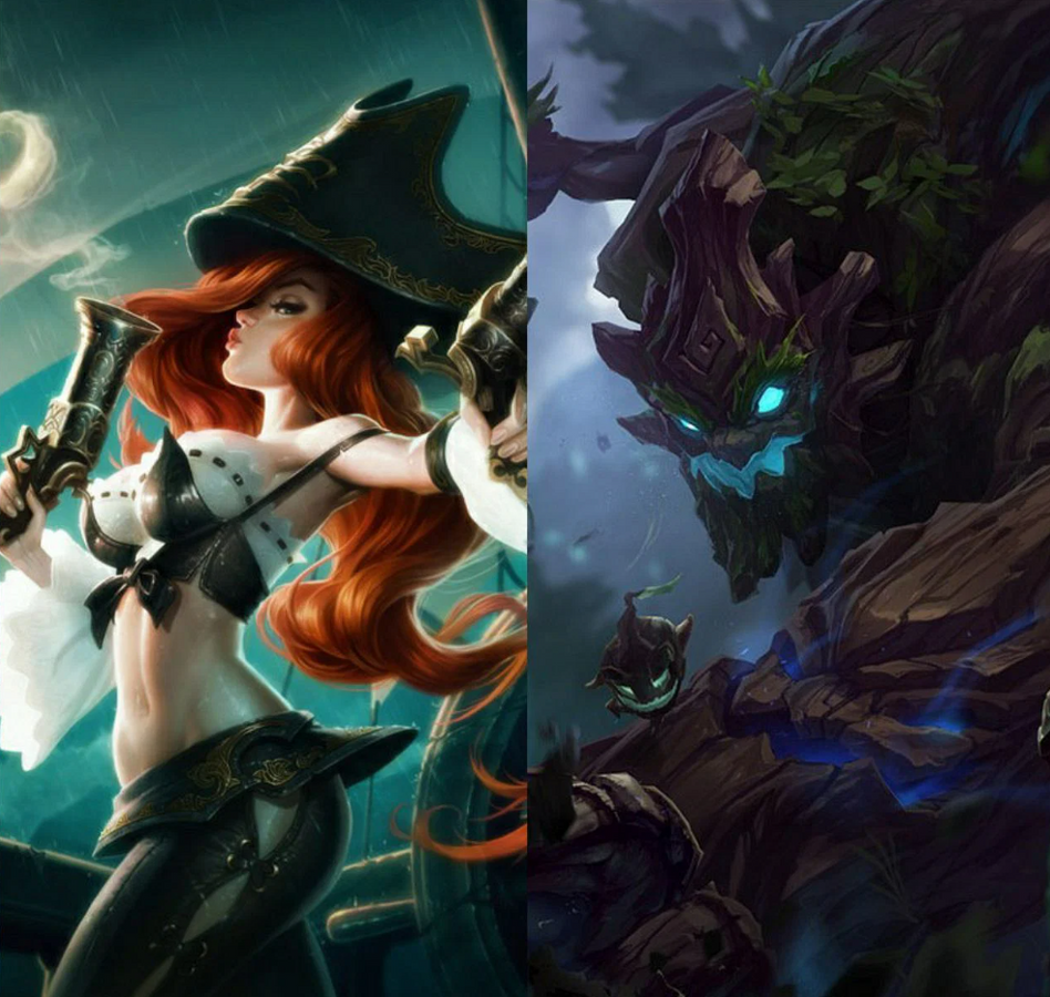 Miss Fortune and Maokai in League of Legends