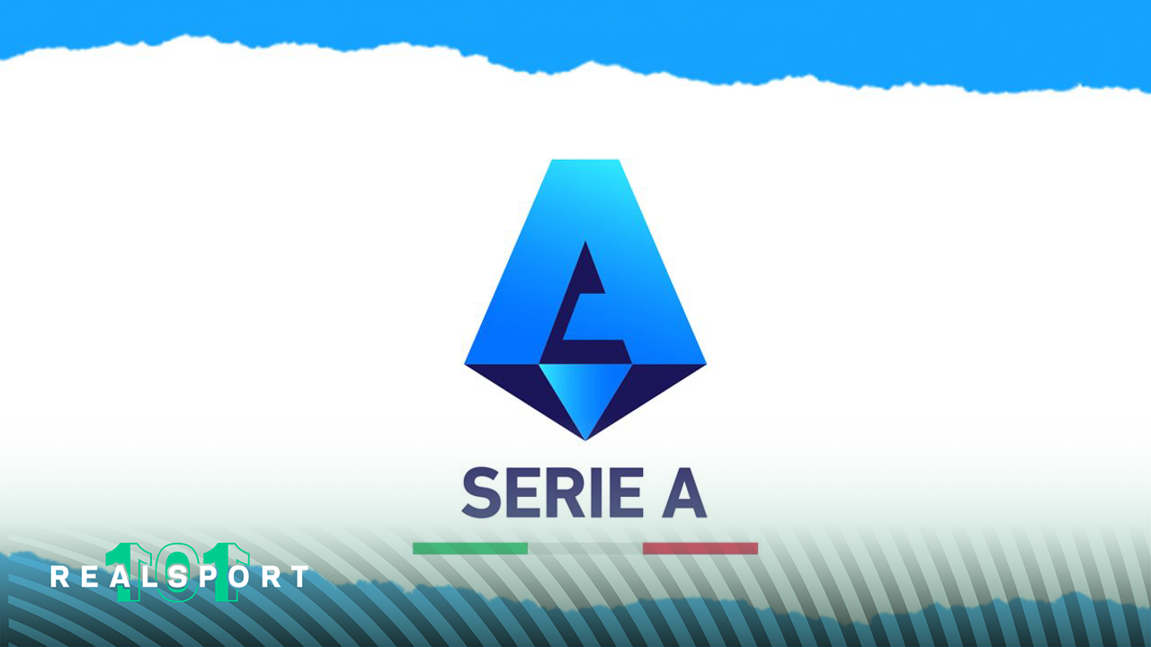 Serie A logo with white and blue background