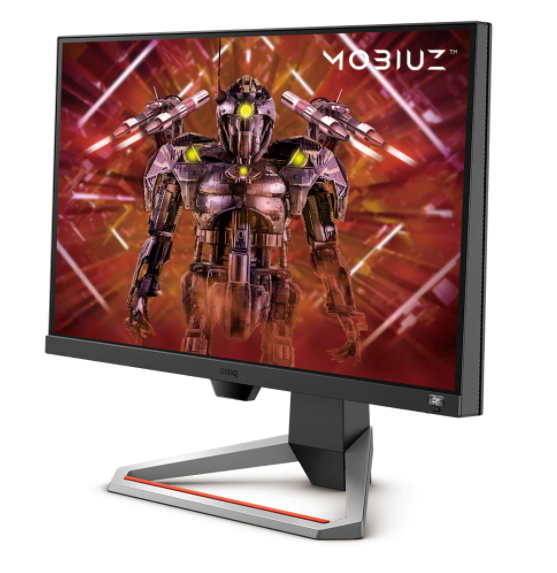 Best gaming monitor for NBA 2K22 BenQ product image of a monitor with a weaponised robot on its display