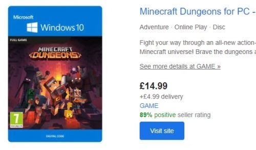 minecraft dungeons xbox one release date