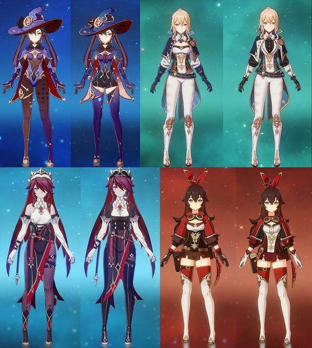Alternative Outfits in Genshin Impact 2.5