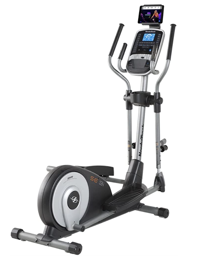 NordicTrack elliptical product image of a black and grey machine
