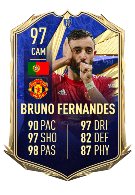 fifa 21 ultimate team bruno fernandes team of the year