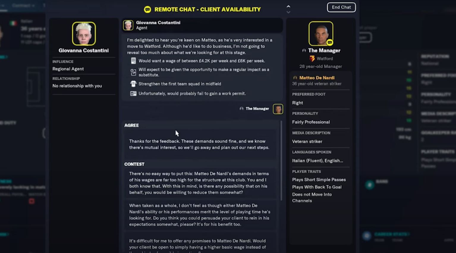fm 23 agent options recruitment features football manager