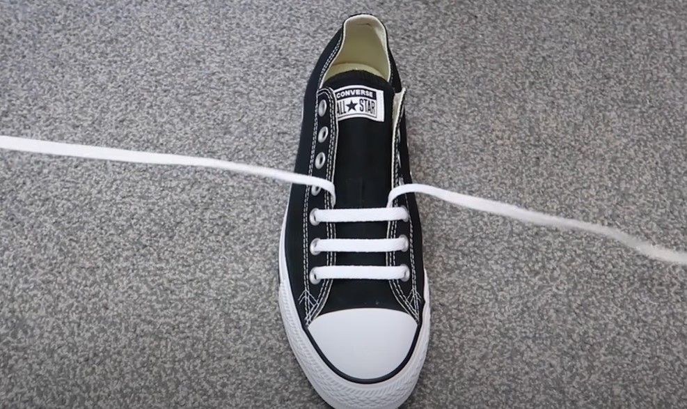 How to lace converse straight outlet across