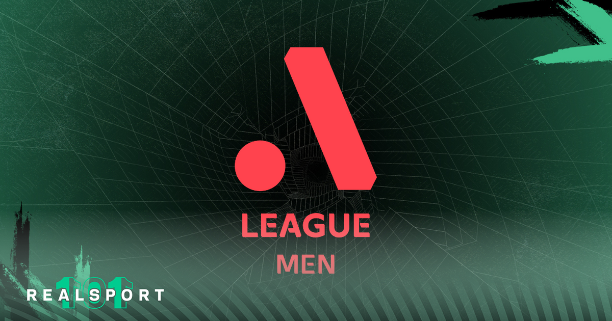 A-League men logo with green background