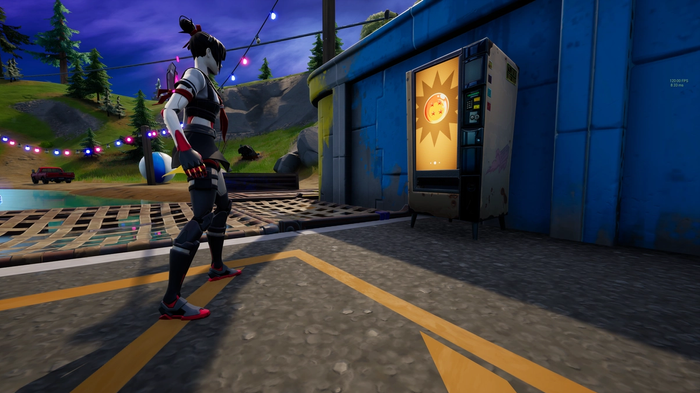 The second Fortnite Dragon Ball vending machine is in the centre of the map.