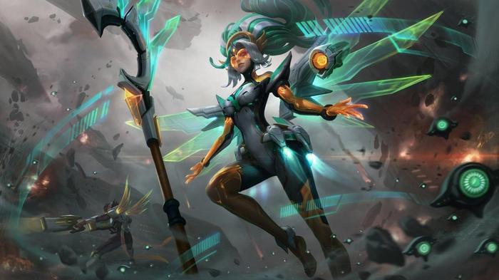 LoL 12.16 Skins: Steel Valkyries Camille, Lucian, Nasus & Janna - Art, Animations & more - Cyber Halo Janna