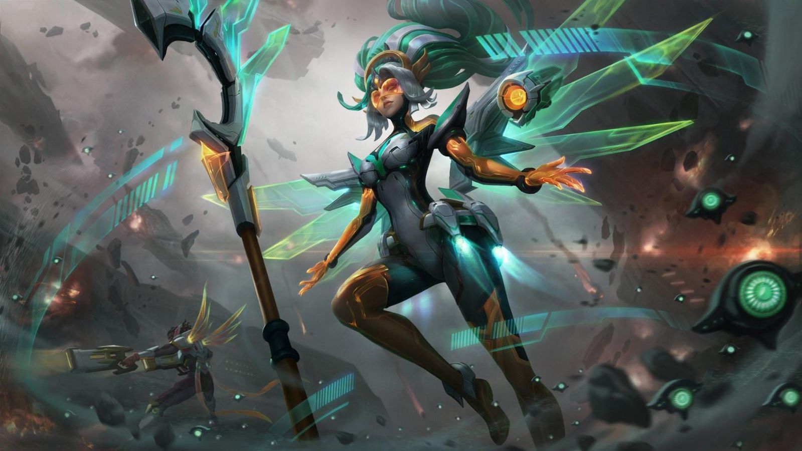 LoL 12.16 Skins: Steel Valkyries Camille, Lucian, Nasus & Janna - Art, Animations & more - Cyber Halo Janna