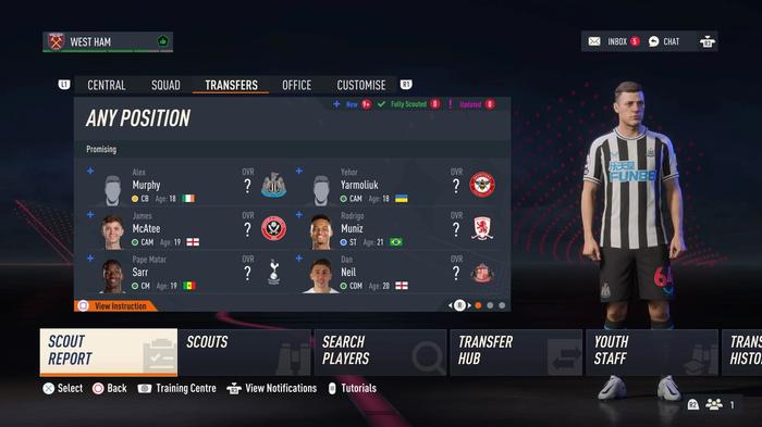 fifa 23 career mode transfer hub