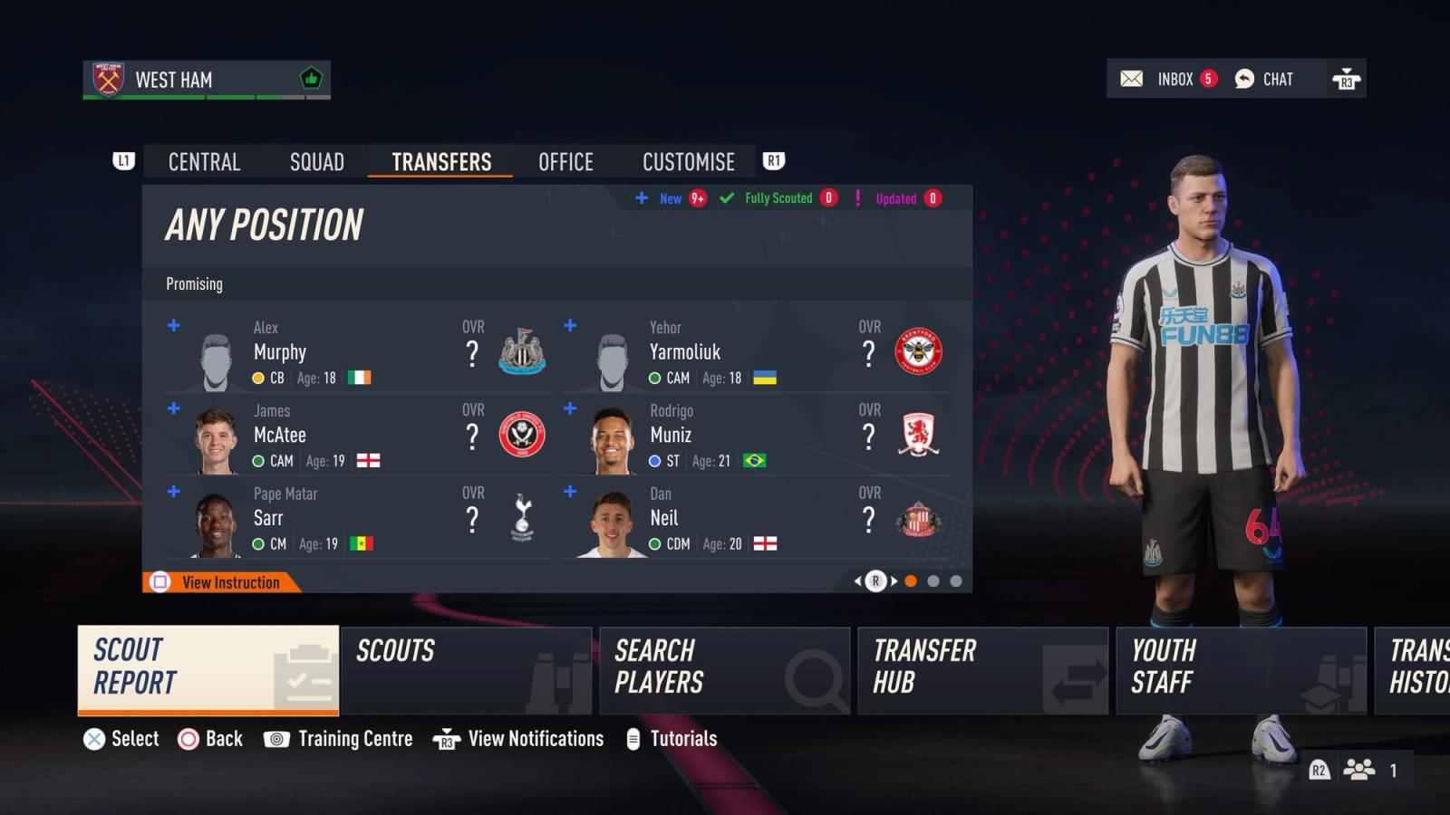 fifa 23 career mode transfer hub