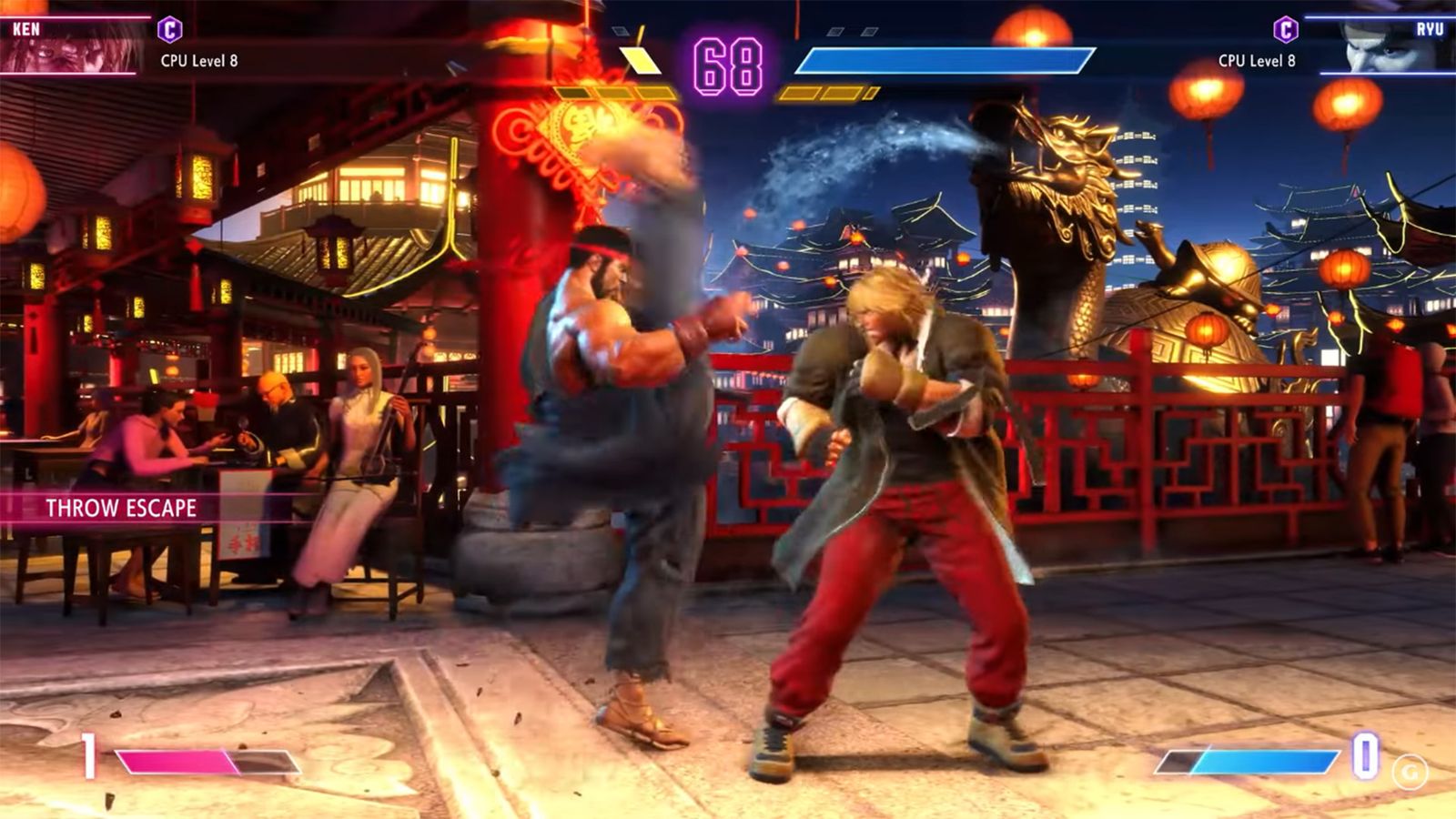 A screenshot of Ryu from the gameplay trailer in Street Fighter 6. 