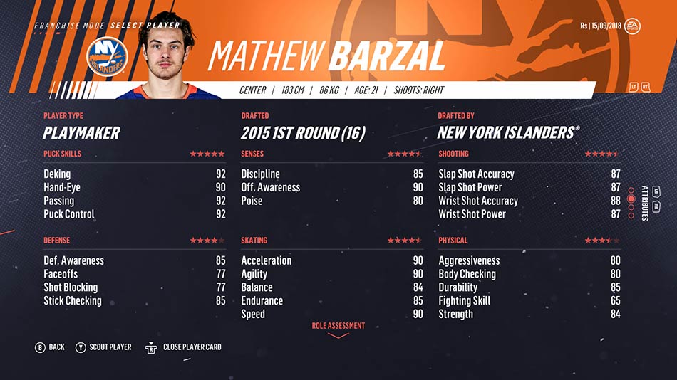 new york islanders roster