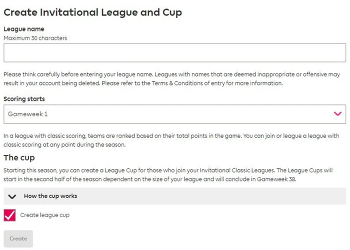 fpl league cup 