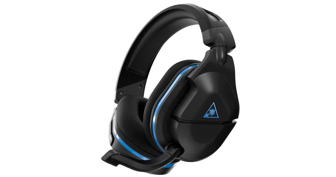 Best headset for Battlefield 2042 Turtle Beach product image of a black headset with light blue details.