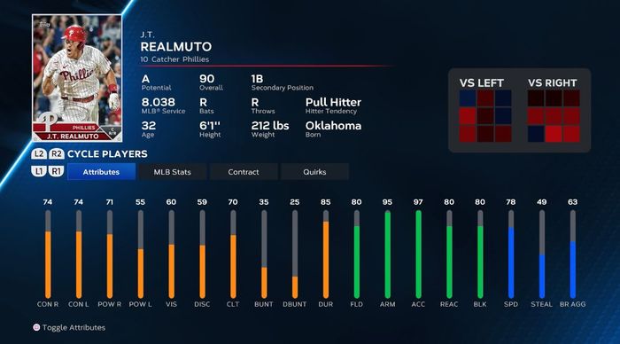 JT Realmuto player card in MLB The Show 23