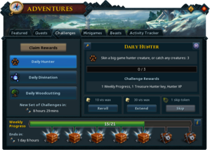 Runescape daily challenges