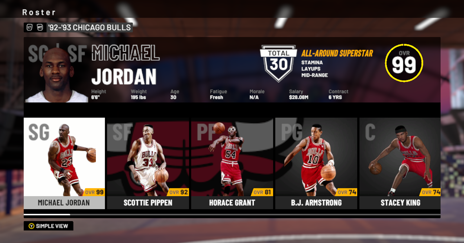 NBA 2K19: 1992-1993 Chicago Bulls Player Ratings and Roster