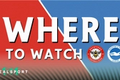 Brighton and Brentford badges with Where to Watch text