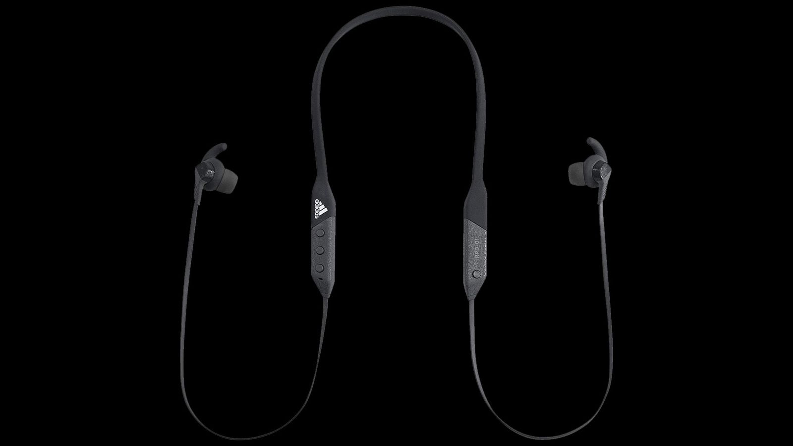 adidas RPD-01 product image of a set of black headphones with wired strap.