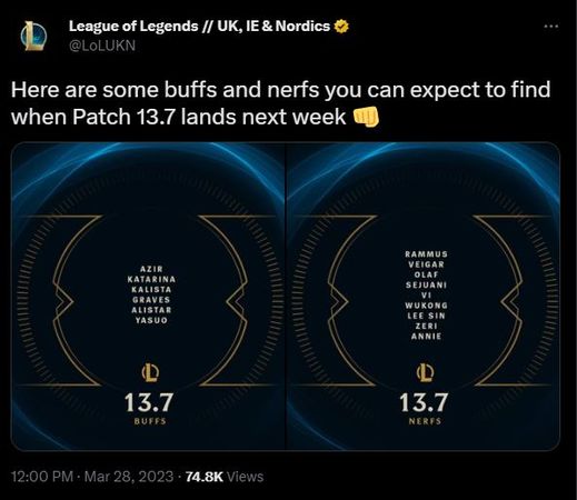 League of Legends 13.7 Patch Notes: Release Date, Champion Changes