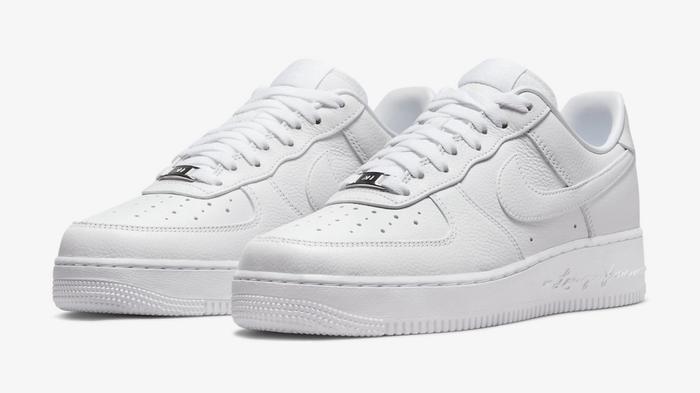 Best Nike collabs - NOCTA x Nike Air Force 1 Low "Certified Lover Boy" product image of an all-white low-top with Certified Lover Boy on the midsole.